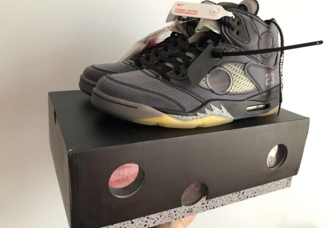 PK GOD Jordan 5 Retro Off-White Black CT8480 retail materials ready to ship